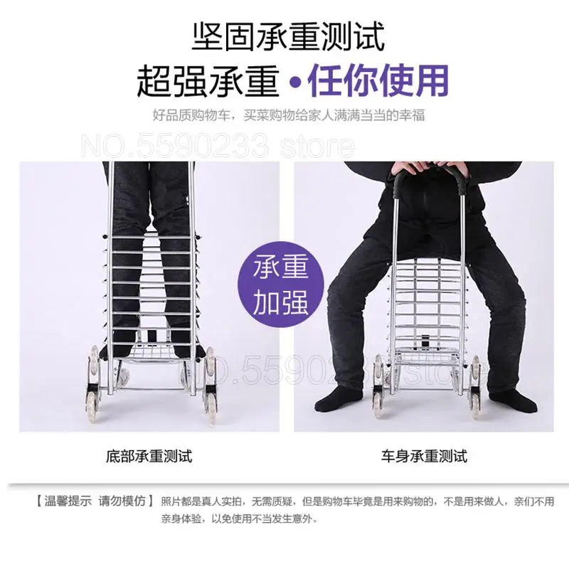 Алюминиевая складная корзина для покупок небольшая тележка еды ручная удобная