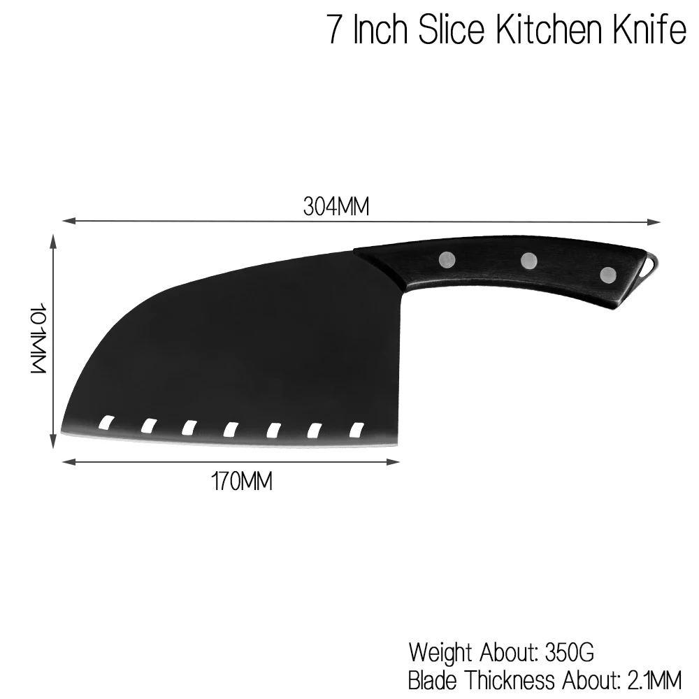 7-дюймовый большой шеф-нож кухонный нож 58HRC из нержавеющей стали лучшего качества