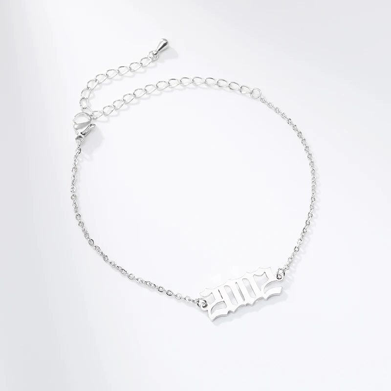 Браслет в стиле панк с цифрами на английском языке браслет виде цифр для женщин