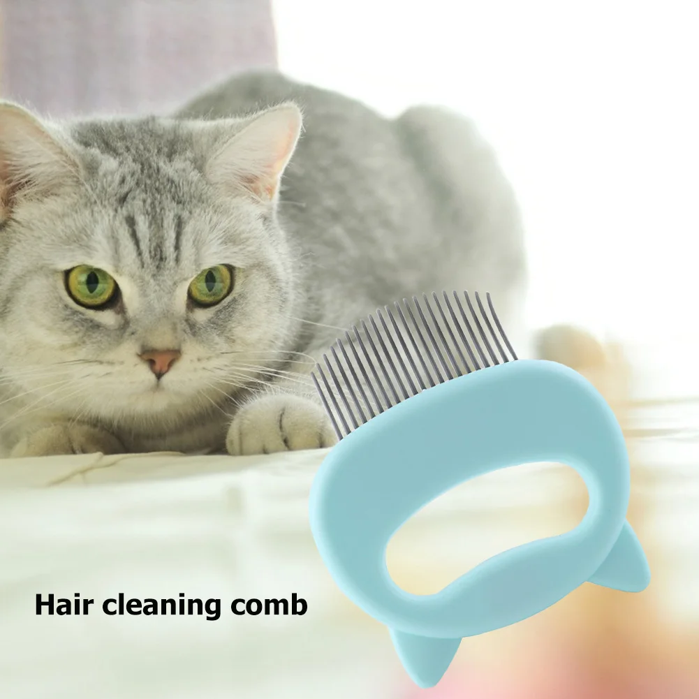 

Shell-shaped Handle Pet Massage Brush for Cat Kitten Manual Removal Loose Hair Grooming Shedding Cleaning Plastic Comb