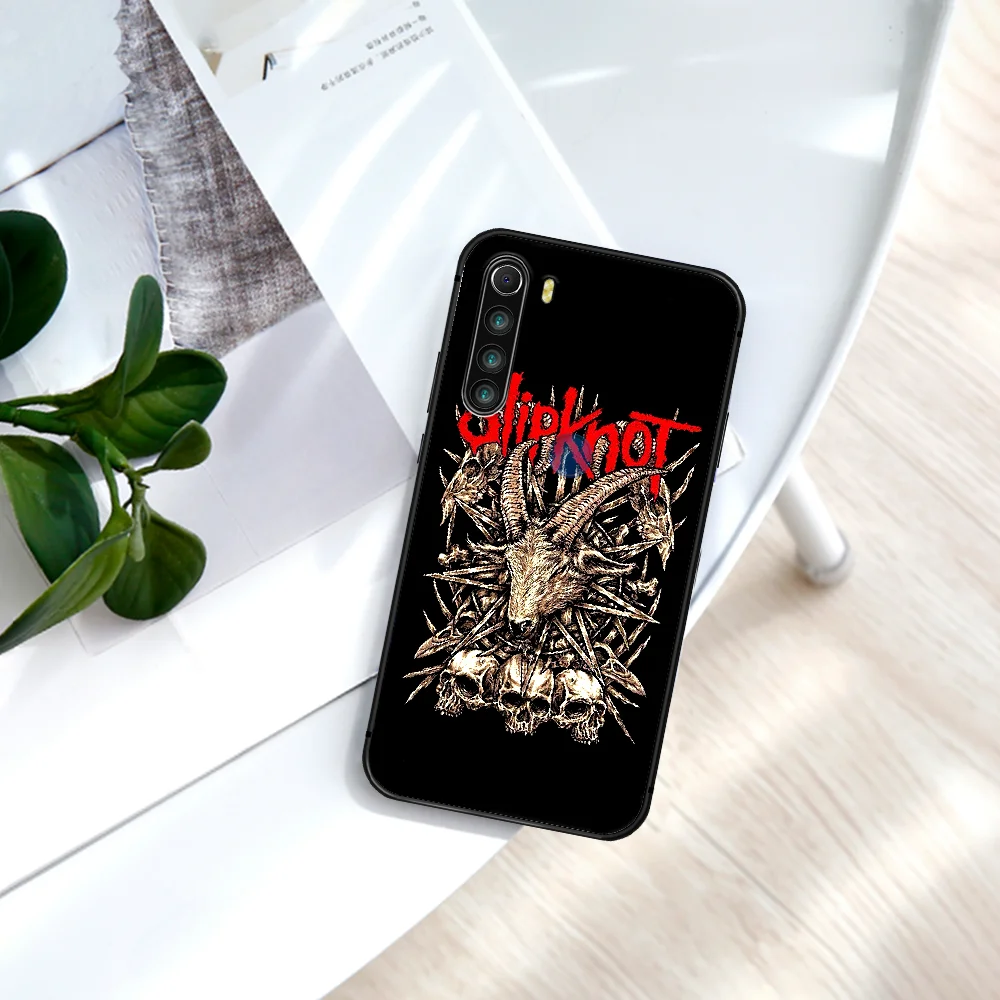 

Slipknotes Band Phone Case For Xiaomi Redmi Note 7 8 8T 9 9S 4X 7 7A 9A K30 Pro Ultra black Back Painting Funda Silicone Coque