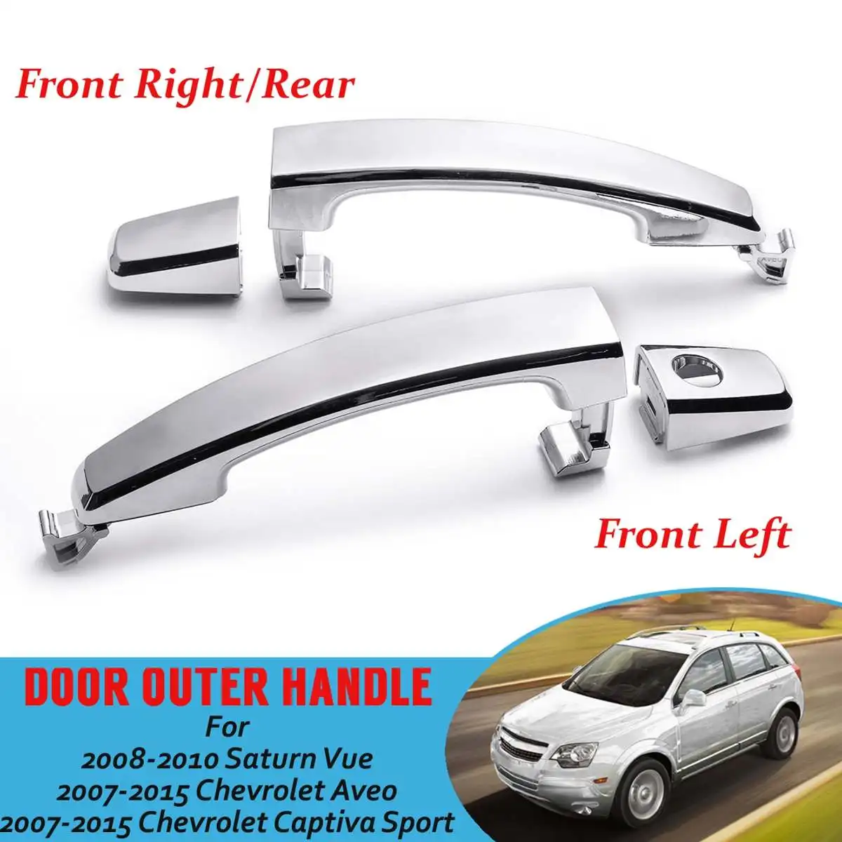 Хромированные Чехлы ABS для Chevrolet Captiva Sport/Aveo/Saturn 1/2/4 шт.|Внешние дверные ручки| |
