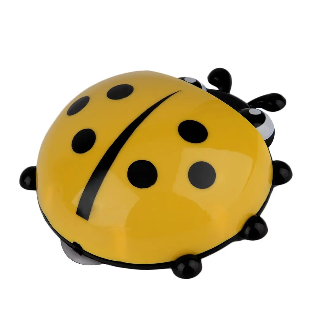 

1PC Ladybug Toothbrush Holder Toiletries Bathroom Toothpaste Holder Wall Suction Hooks Tooth Brush Container Organizer