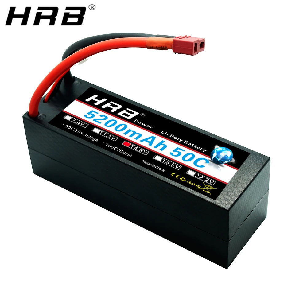 Чехол HRB Lipo 4S 14 8 в 5200 мАч 50C T Deans XT60 EC5 XT90|Детали и аксессуары| |