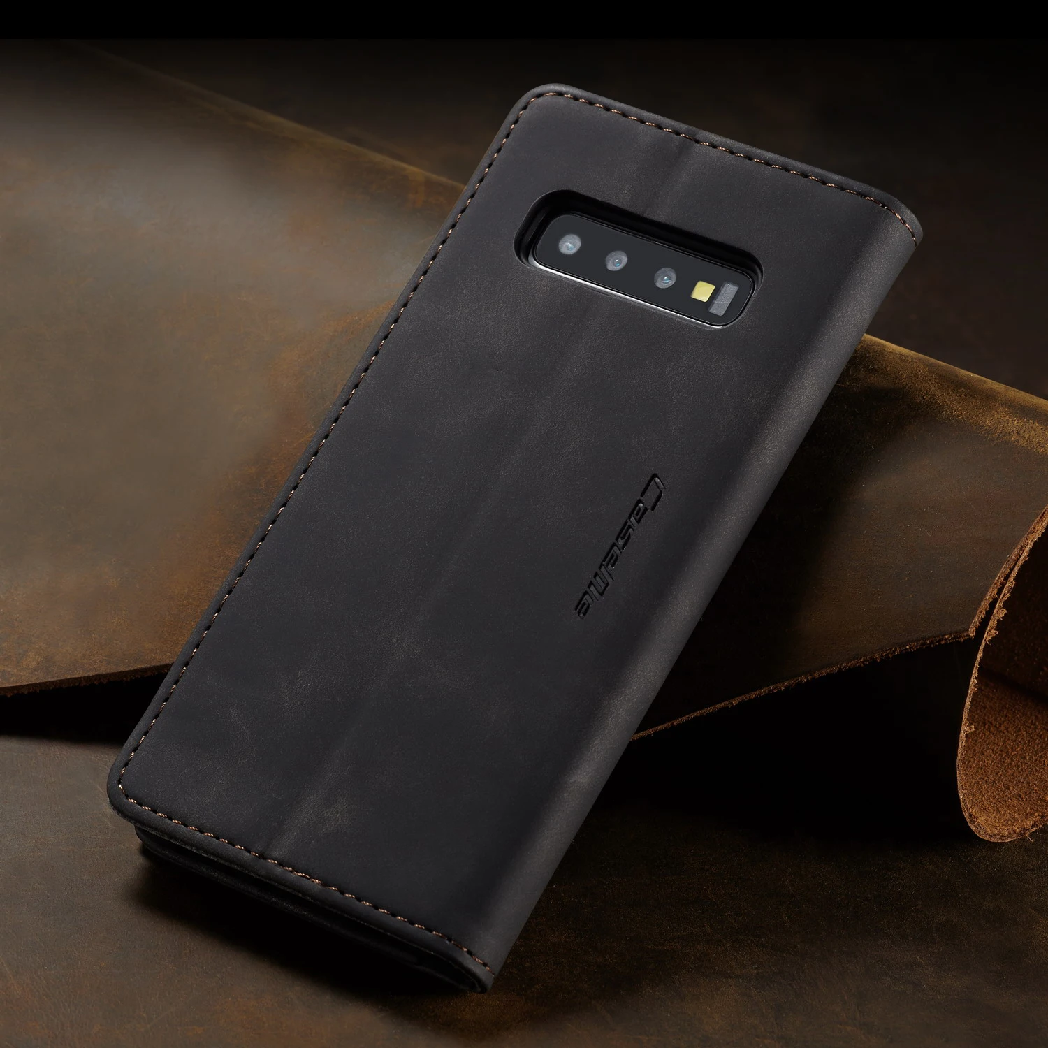 Подходит для samsung Galaxy Note10 S10 S9 S8 A70 A30 A50 A80 чехол, деловой стиль ретро матовый мягкий PU мобильный чехол для телефона