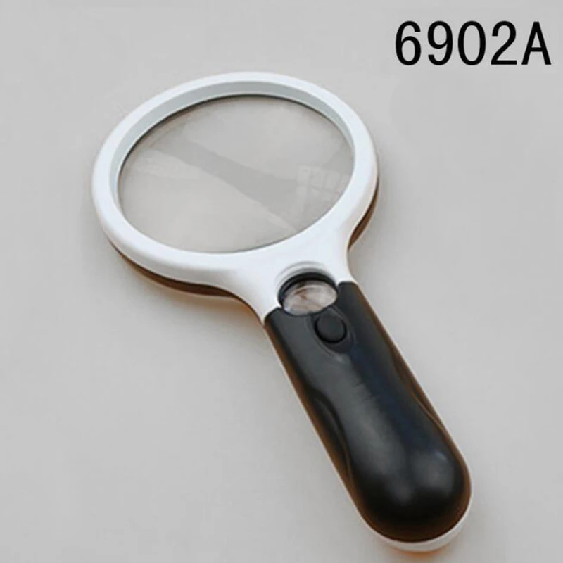 Топ ручная Лупа светодиодный свет 45X объектив алмазная живопись инструмент