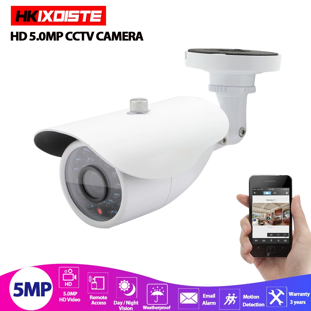 HKIXIDISTE камера наблюдения SONY IMX325 AHD 5MP 4MP ночного видения CCTV Инфракрасный наружный