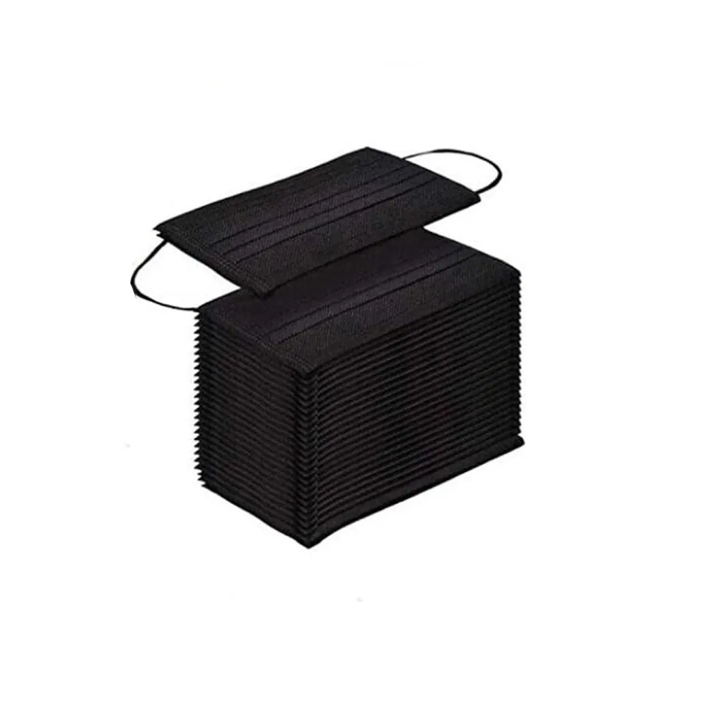 

120 pcs Black Disposable Mondmasker Earloop Face Mouth Masks Mouth Mask Non-woven Melt Blown 3-layer Mascarilla Mascarilas
