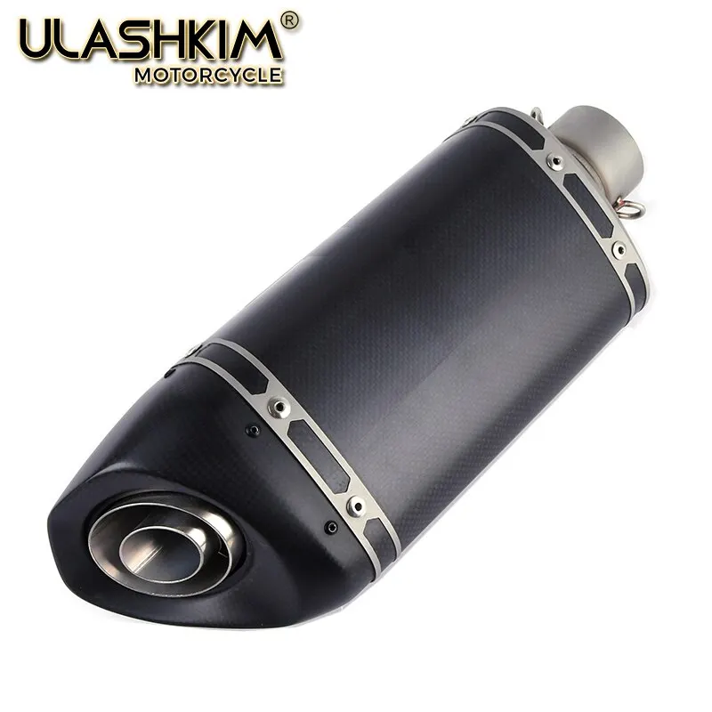 Универсальный глушитель выхлопной трубы из углеродного волокна для мотоцикла
