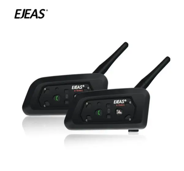 EJEAS 2PCE V6 мотоцикл домофон Bluetooth Мото гарнитура Шлемы гарнитуры записывающие