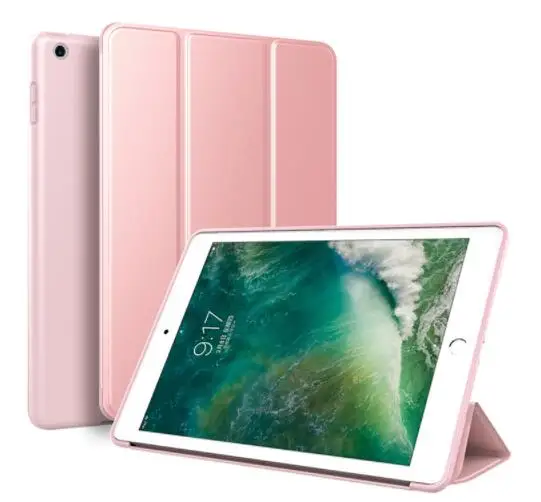 Чехол-книжка для iPad Air 1 Air 2 iPad 9,7 5 6 th, мягкий силиконовый чехол-подставка, Умный Магнитный чехол для iPad, чехол - Цвет: Rose Gold