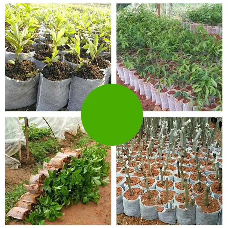 100 шт./лот биоразлагаемые нетканые мешки для рассады экологичные саженцев | Дом и