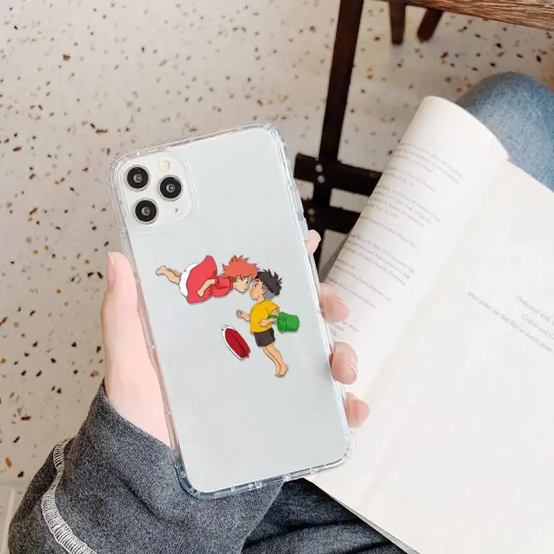 

Cute Totoro Spirited Away Ghibli Miyazaki Anime Phone Case Transparent soft For iphone 6 6s 7 8 11 12 plus mini x xs xr pro max