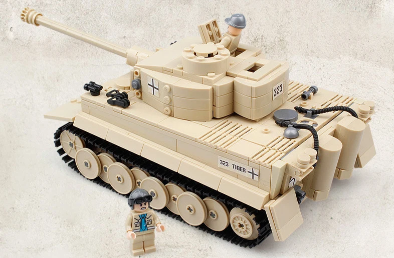 Военный танк Panzer King Tiger строительные блоки военная Вторая мировая война армия