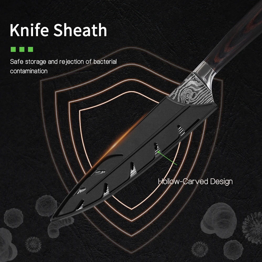 Кухонный нож QING 8 дюймов шеф-повара и 3 5 дюйма ножи для чистки овощей из