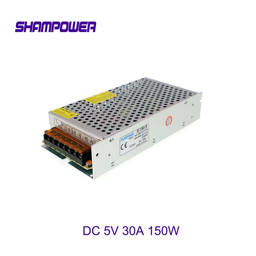 

DC 5V Power Supply 150W 30A AC 110V/220V To DC 5V Switch Power Supply Security Adapter Power Supply For LED Strip Light Motor