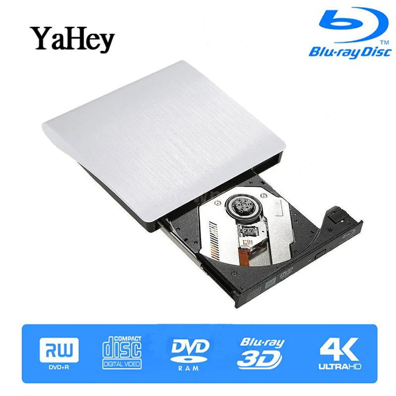 YAHEY USB 3 0 Внешний Blu ray плеер CD/DVD записывающее устройство оптический привод 3D