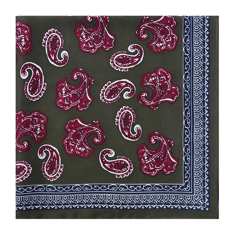 

Fashion New Korean Style Emulation Silk Cashews Wrap 70*70cm Small Square Towel Occupation Decoration Handband Scarf Female