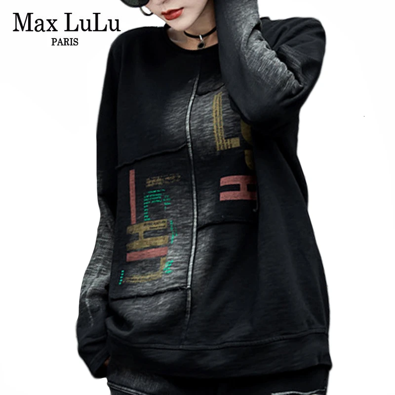 Max LuLu 2019 зимняя одежда из джинсовой ткани в Корейском стиле топы женские футболки