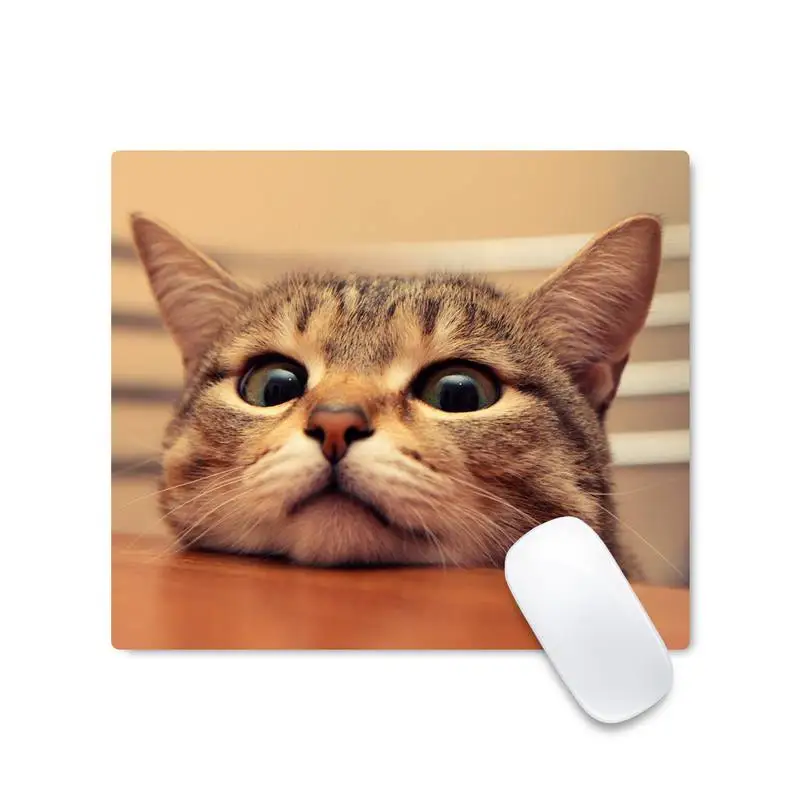 

cat Rubber Mouse Durable Desktop Mousepad Non-slip Cushion Square Thickness 2mm