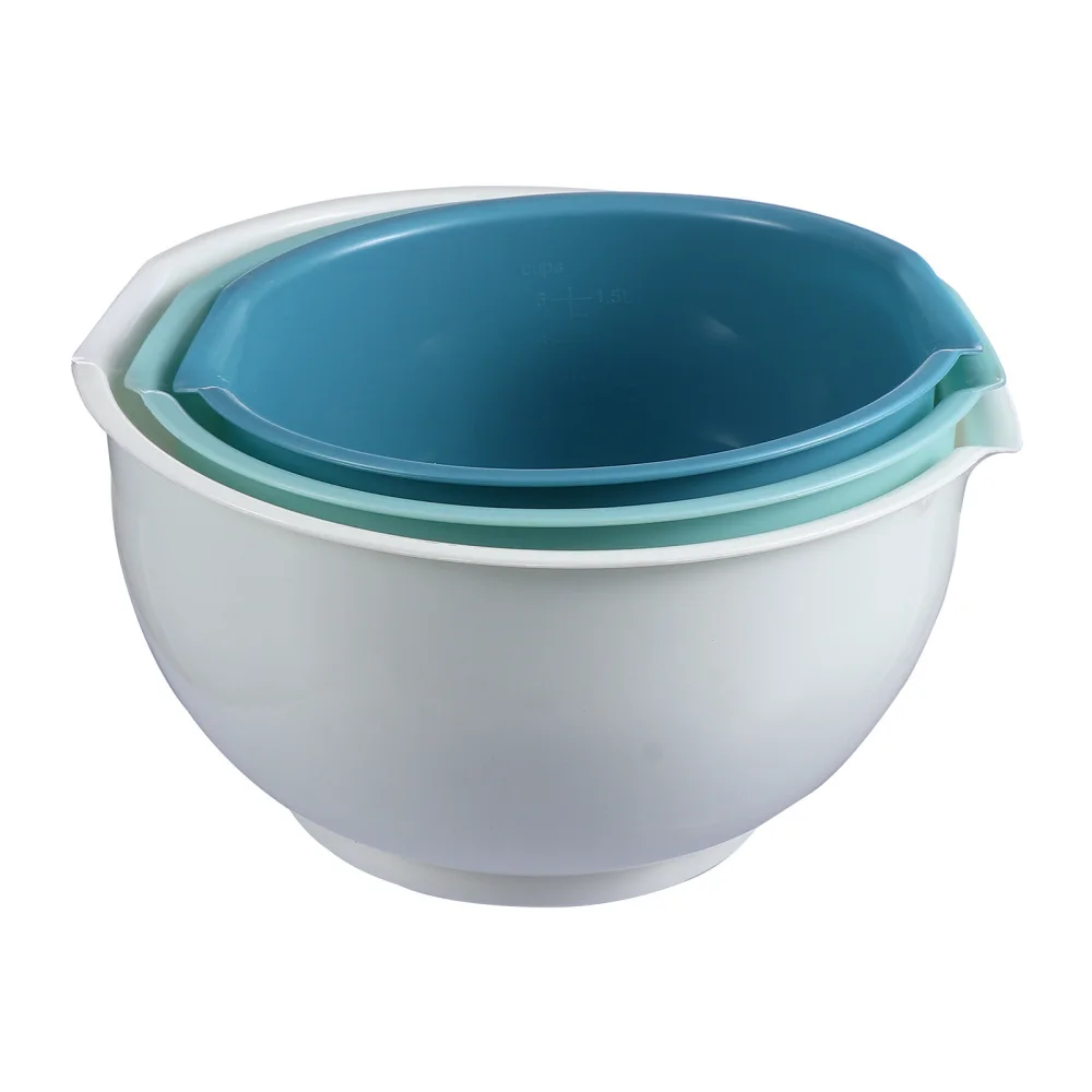 3 шт. смешивающие чаши креативные для фруктов овощей салата (разные цвета) | Дом и