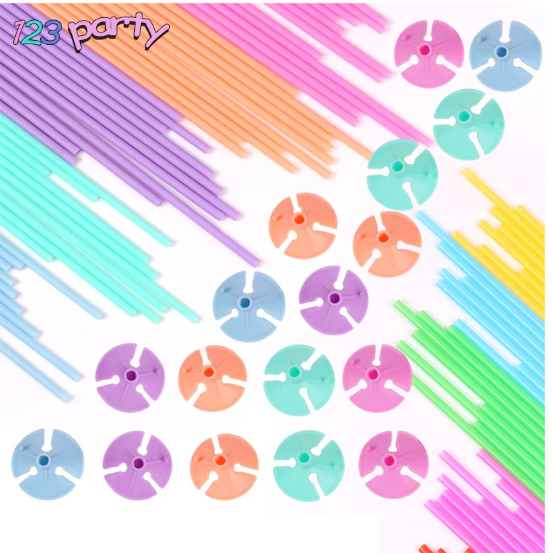 Держатель воздушных шаров палочки с чашкой латексный шар палка белый Макарон