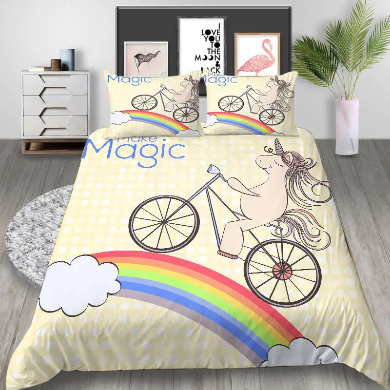 

3D Cartoon printing Bedding sets with pillowcases set twin full queen king sizes 2/3pcs