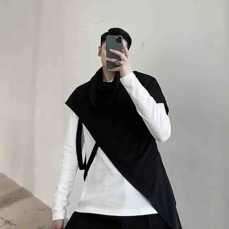 Мужская свободная куртка в стиле Ямамото повседневный темно серый свитер Осень