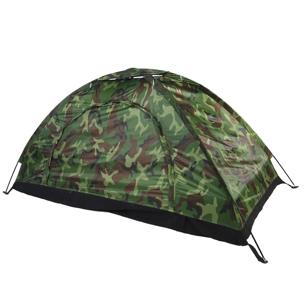 

Fishing Hiking Camping Tent Single Layer Portable 1/2 Person Outdoor Camping Tent Summer Beach Tent Camouflage
