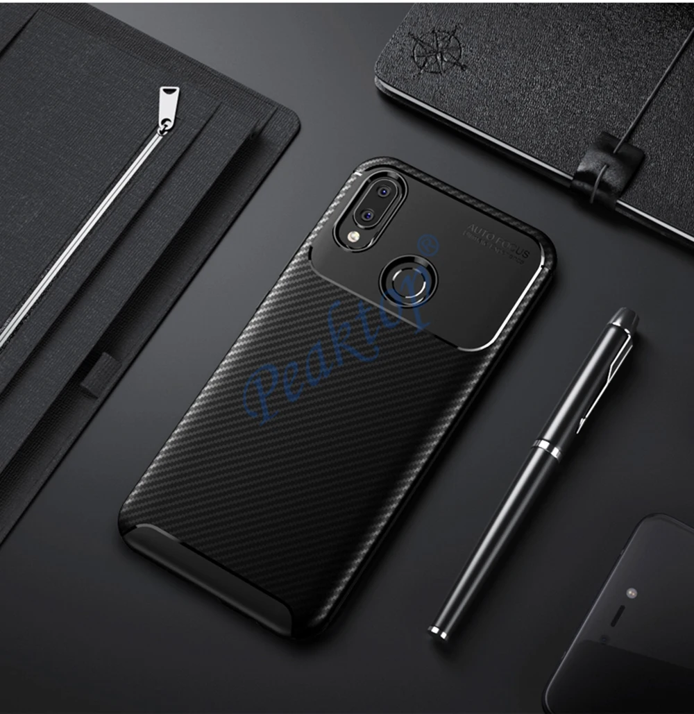 Для Huawei P Smart Plus чехол задняя крышка роскошный противоударный силиконовый для