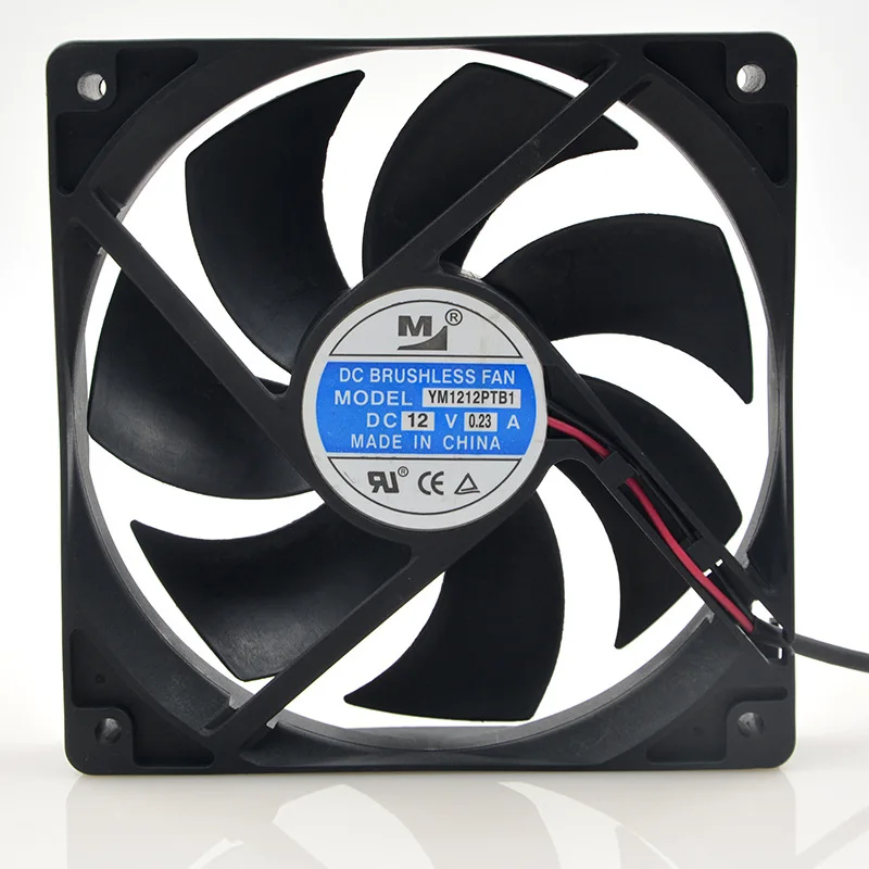 

Оригинальный Для YM1212PTB1 12025 12 В 0.23A 12 см двойной шарикоподшипник охлаждающий вентилятор