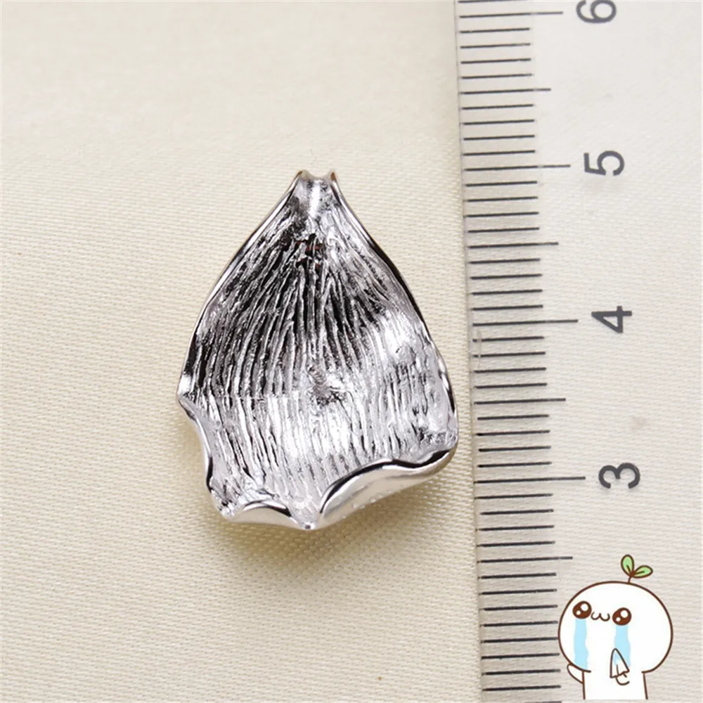 Покрытие 925 пробы серебро DIY аксессуары жемчужный кулон Пустой Лоток База