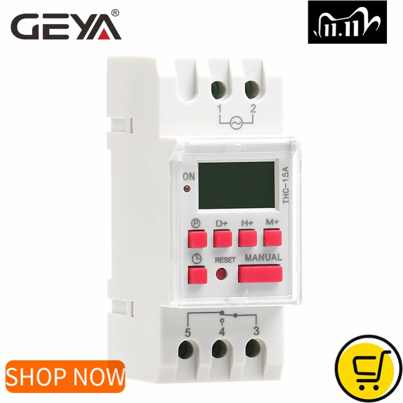 GEYA THC 15 цифровой таймер недельный программируемый 16A 12V 24V 110V 220V 240V таймеры|Таймеры|