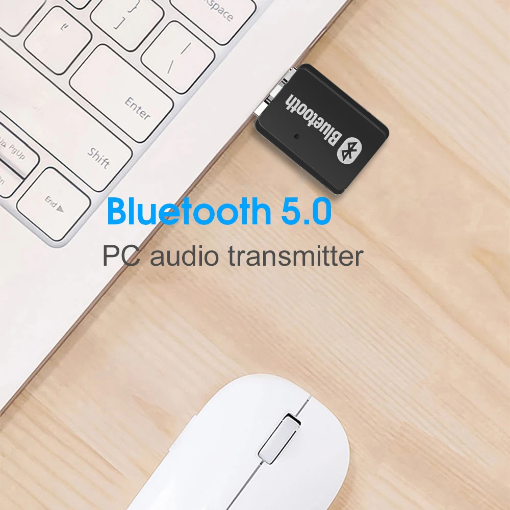 USB Bluetooth 5 0 аудио передатчик мини стерео AUX RCA для ПК беспроводной адаптер |
