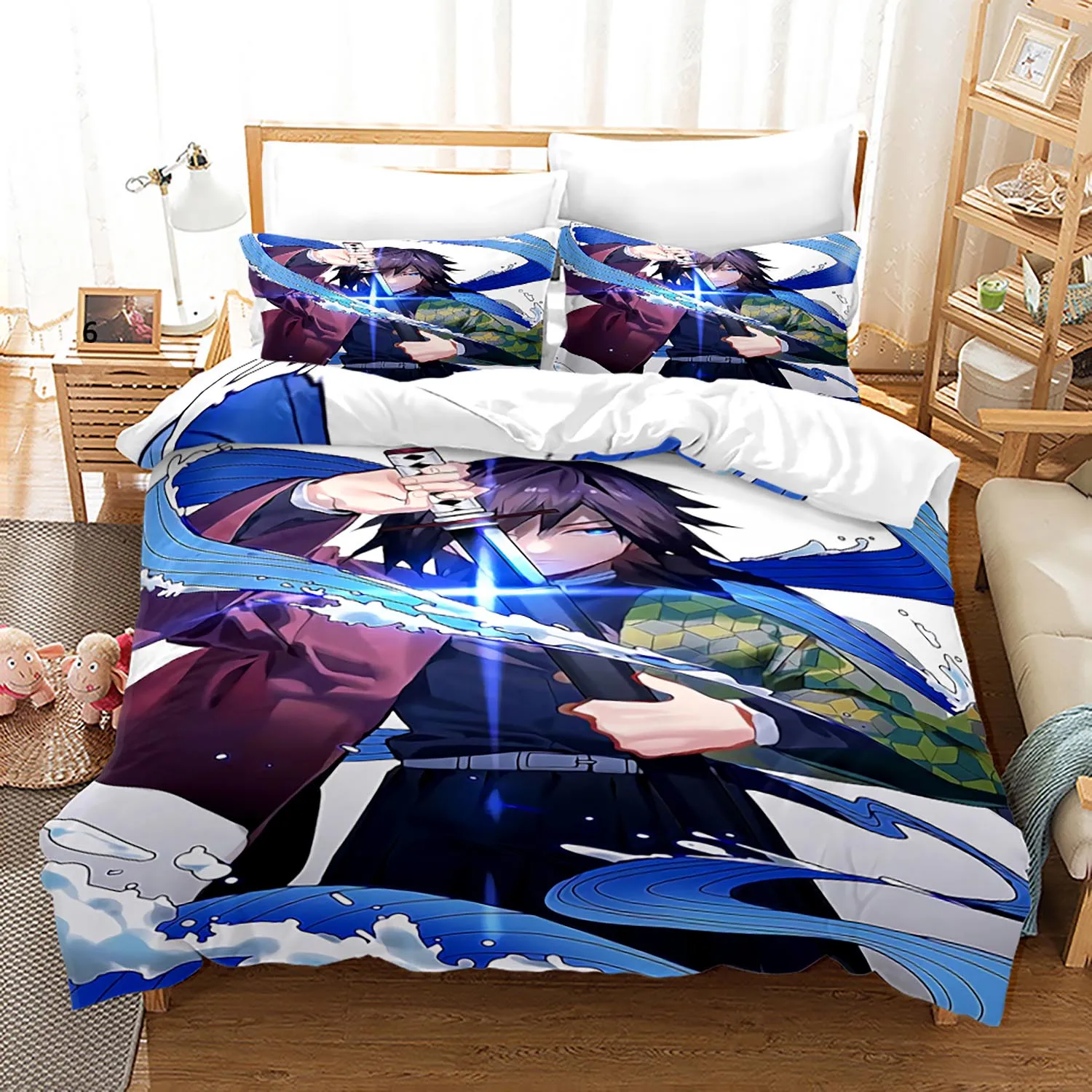 

Demon Slayer Bedding Set Single Twin Full Queen King Size Demon Slayer Bed Set Children Kid Bedroom Duvetcover Sets 3D Print 033