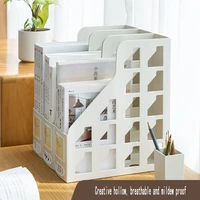 simple desktop magazine file storage box vertical desk paper document data sorting storage basket office desk accessories