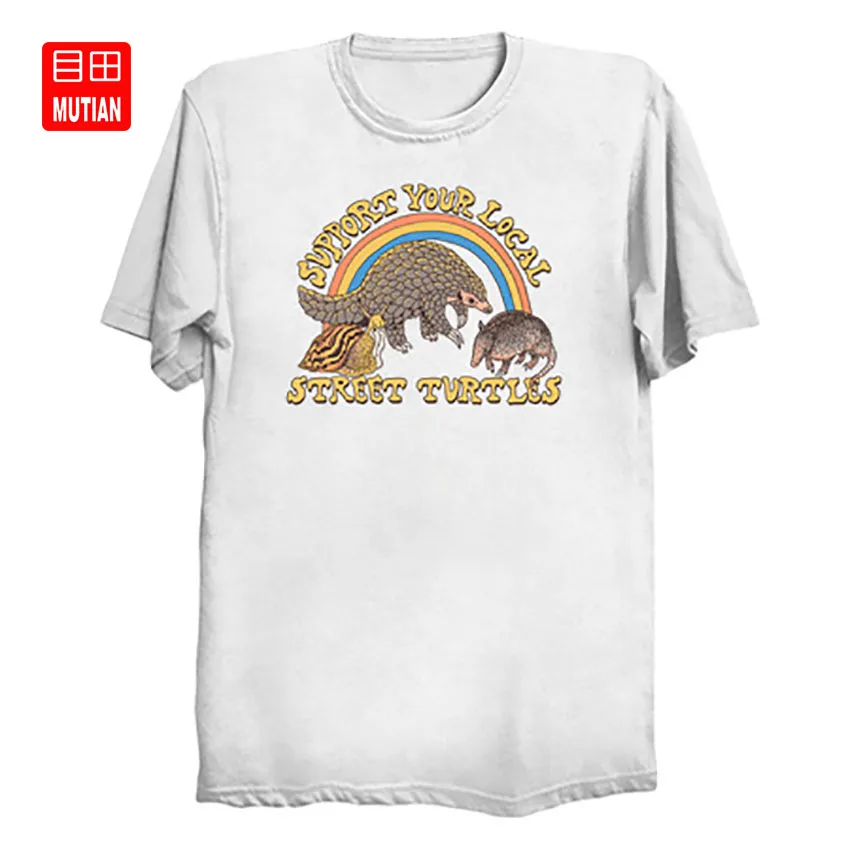 Уличные черепахи футболка животные Черепаха панголин броненосец Улитка