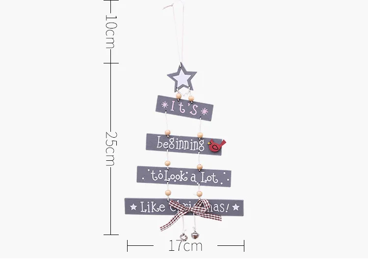 

Christmas Tree Decoration Pendant Wooden Material Letter Creative Christmas Tree Pendant Children's Bedroom Decoration Pendant