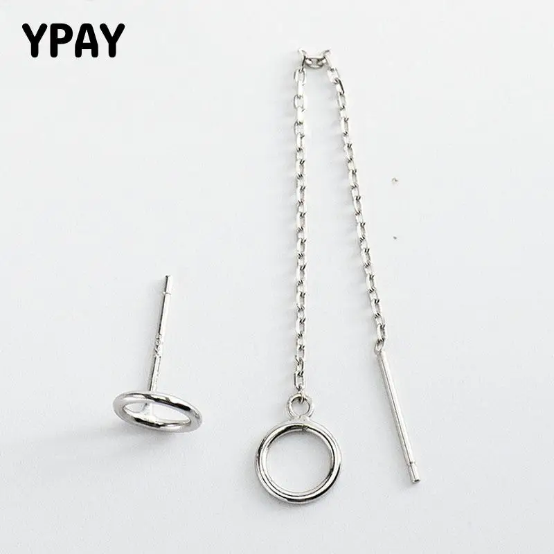 YPAY 100% реальные искусственные серебряные маленькие Длинные асимметричные