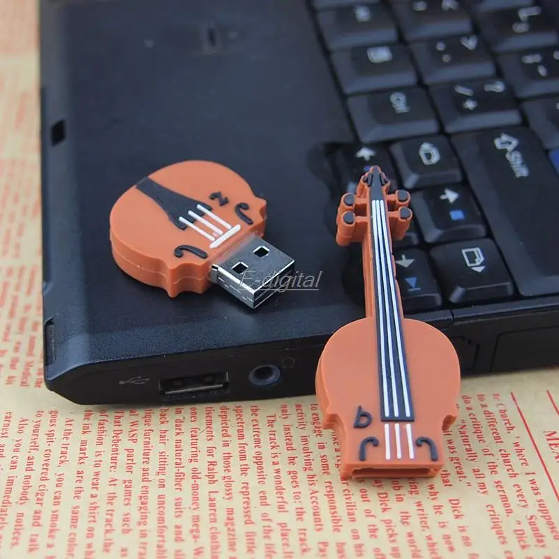 USB флеш накопитель 2 0 с рисунком скрипки флешки 32 Гб Память Usb 64 палка Виолончель