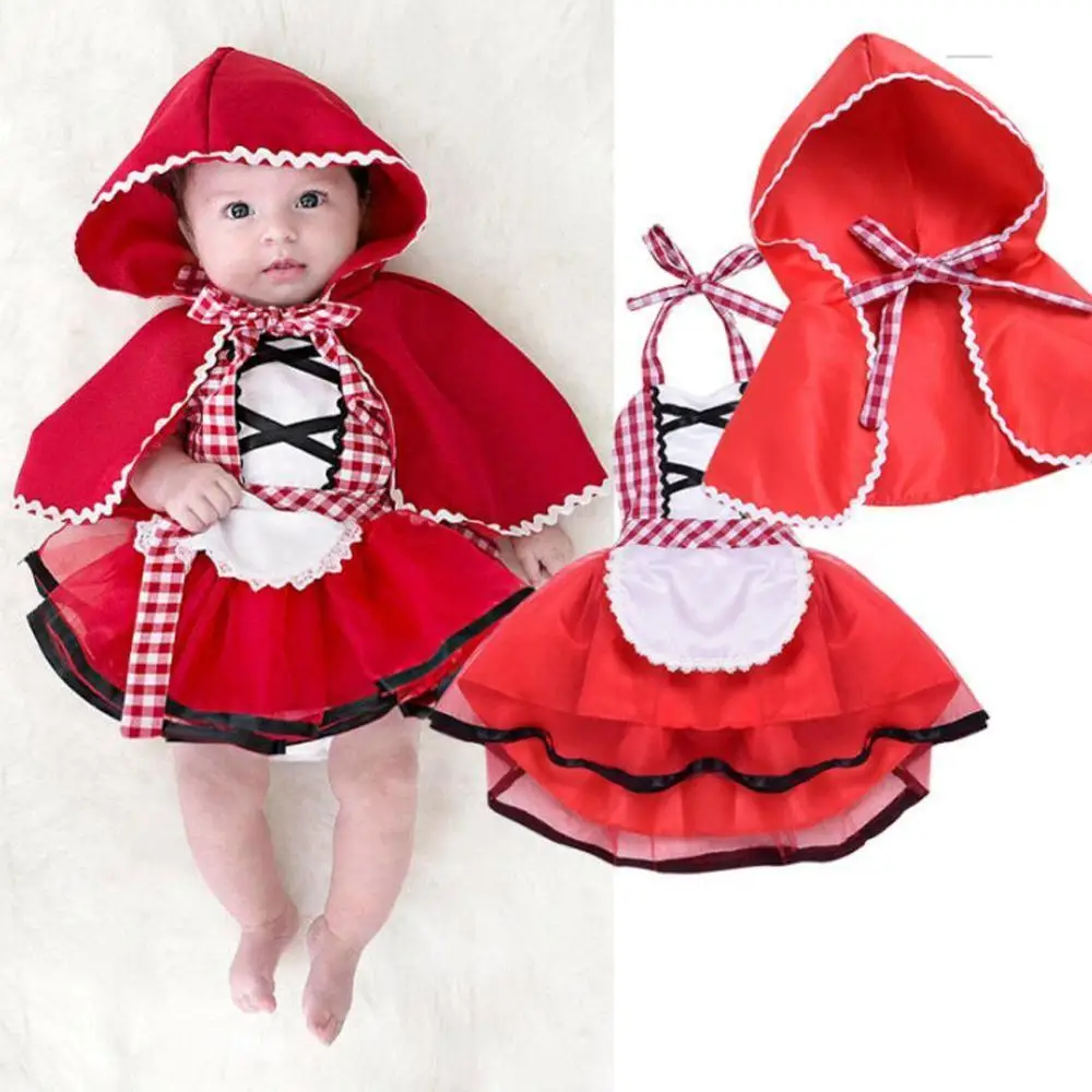 Фантазийный Детский костюм для девушки хеллоуина детей Красная Шапочка