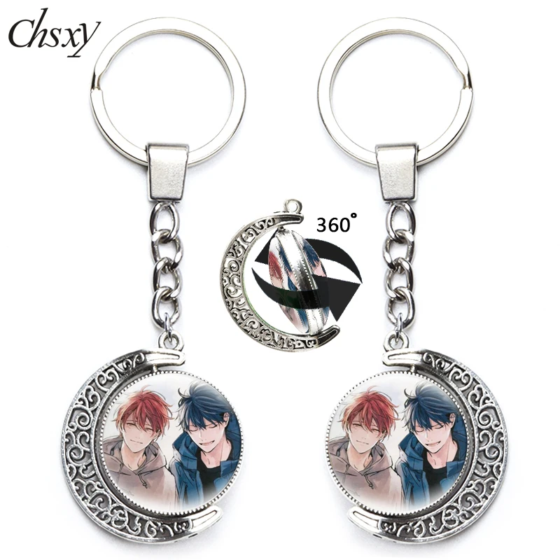 Брелок для ключей с рисунком из мультфильма поворот на 360 градусов | Украшения и