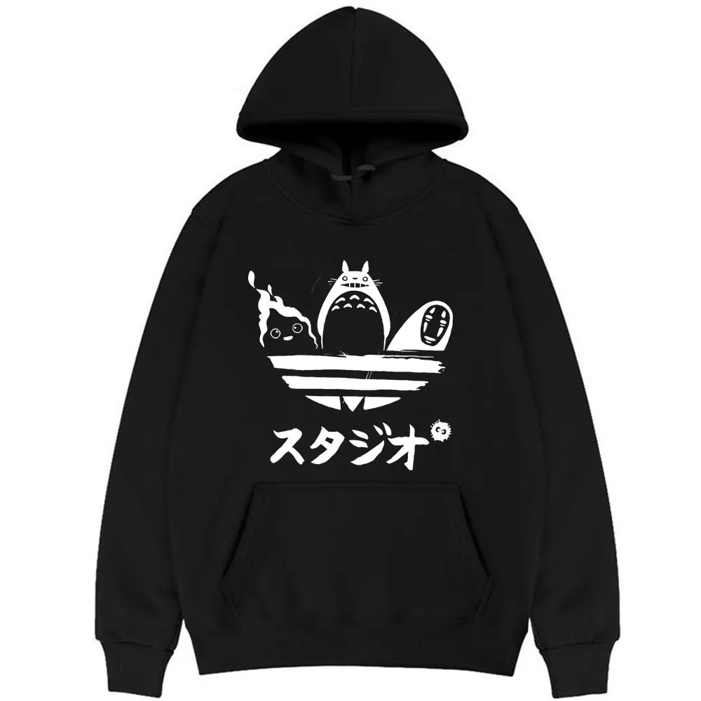 

Модная брендовая дизайнерская толстовка с капюшоном в стиле «Мой сосед Тоторо», толстовки в стиле Харадзюку с изображением клевера, женски...