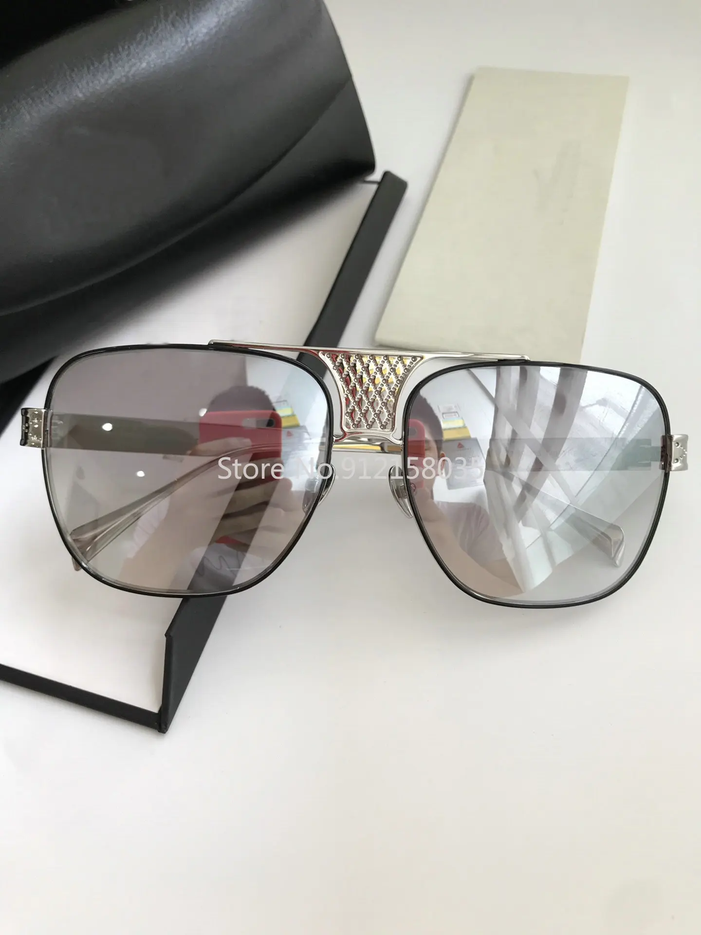 

2021 Trendy Oversize Maybach Sunglasses Women Luxury Fashion Gradient Rimless Shaded Big Metal Frame Square Sun Glasses Men