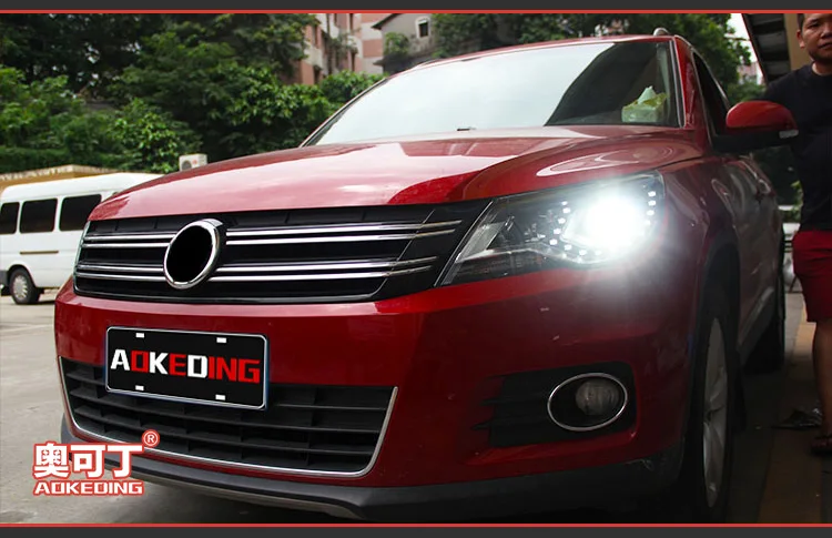 Фара для автомобиля VW Tiguan 2009-2012 Tiguan головной светильник s противотуманный светильник s дневной ходовой светильник DRL H7 светодиодный Биксеноновая лампа автомобильные аксессуары