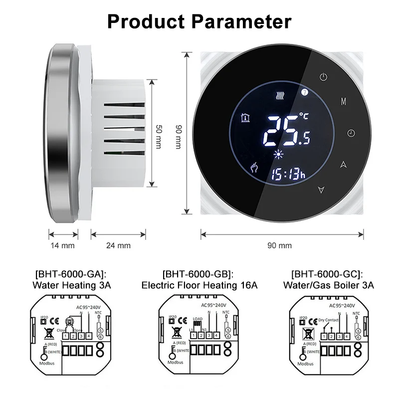 Термостат для умного дома регулятор температуры нагрева воды электрического