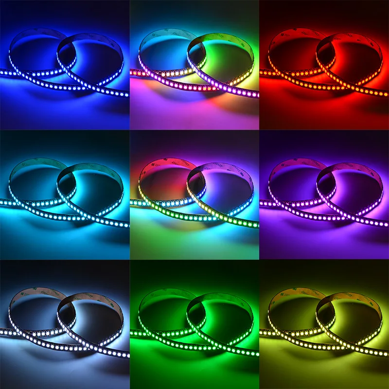 WS2812B Светодиодная лента с индивидуальной адресацией 5 В WS2812 RGB Smart LED Lighting 2 м IP30 IP65