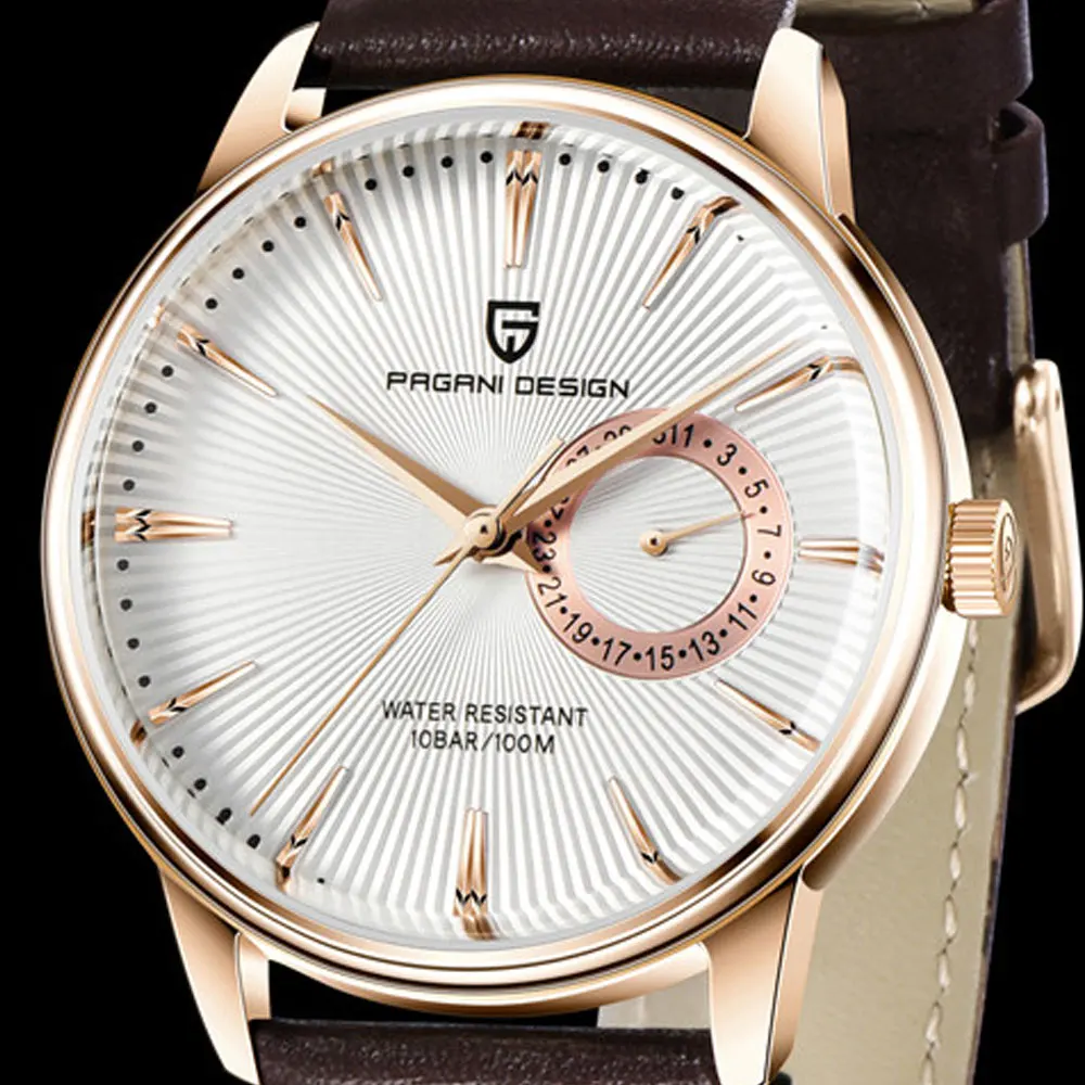 Часы Pagani design Мужские кварцевые с белым циферблатом Роскошные водонепроницаемые