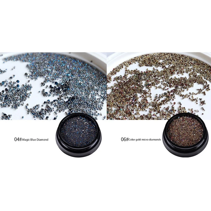 

1 Set / 6 Pcs 3D Nail Art Decorations Rhinestones for Nails Gel Mini Nail Crystals Zircons Nail Art Rhinestones