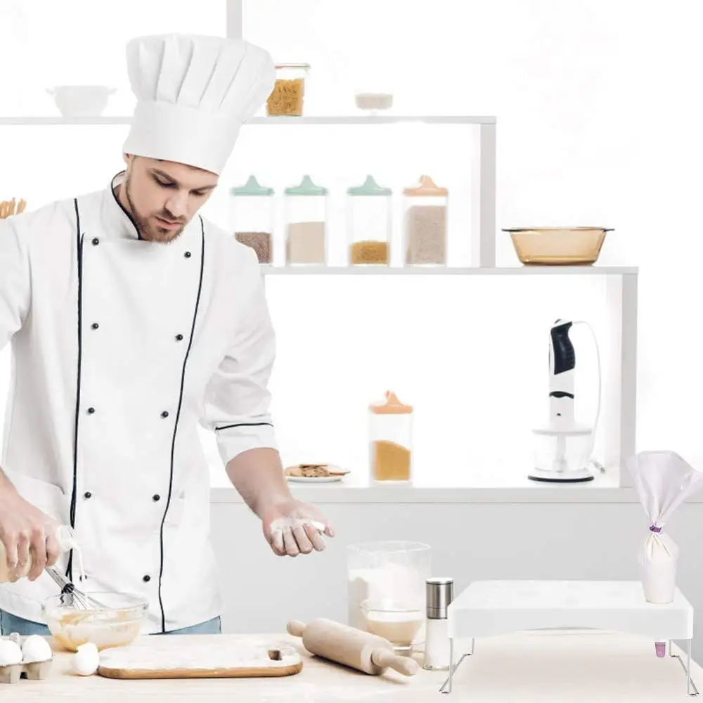 Cake Nozzle Icing Bag Holder Tray Stand 8-Hole Fondant Pastry Decorating Tube Shelf Tool Accessories Cream Work Table | Дом и сад